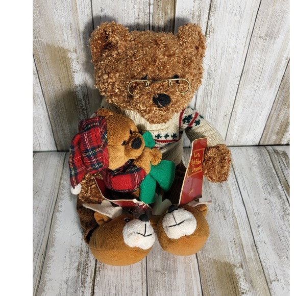 Avon Vintage 2006"Twas The Night Before Christmas"Speaking Father Reads To Cub - Picture 8 of 9